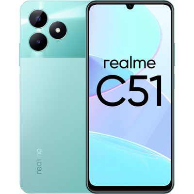 Смартфон, мобильный телефон realme C51 4/128GB Зеленый RU  фото, kupilegko.ru