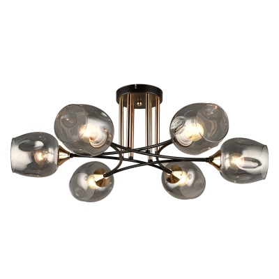 Потолочная люстра IMEX MD.4882-6-S COFFEE+FGD  фото, kupilegko.ru