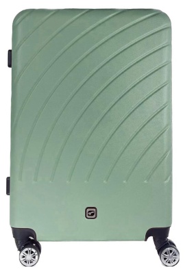 Пластиковый чемодан на колесах с кодовым замком большой, размер L Airport 110554 AU  фото, kupilegko.ru