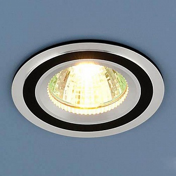 Встраиваемый светильник Elektrostandard 5305 MR16 CH/BK хром/черный 4690389056017  фото, kupilegko.ru