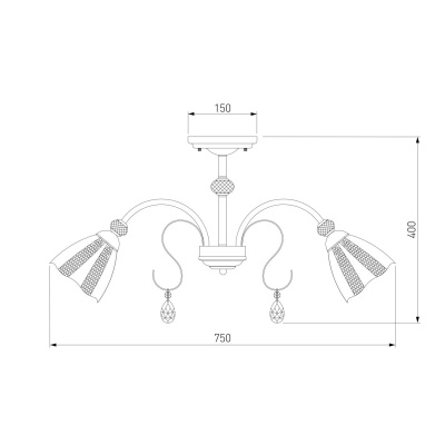 Потолочный светильник Eurosvet 30155/8 античная бронза  фото, kupilegko.ru