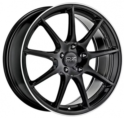 Литые колесные диски Oz Racing Veloce GT 8x18 5x112 ET35 D75 Чёрный глянцевый с полированным ободом (W01977251D4)  фото, kupilegko.ru