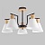 Потолочная люстра IMEX MD.5716-5-S-BK+WOOD  фото, kupilegko.ru