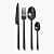 Kelly Wearstler Dune Black Steel Столовые приборы на 6 персон Serax  фото, kupilegko.ru