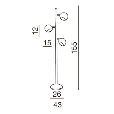 Торшер Azzardo Trinton AZ0024  фото, kupilegko.ru