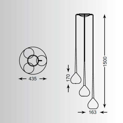 Подвесной светильник Zumaline Libra MD2128A-3S  фото, kupilegko.ru