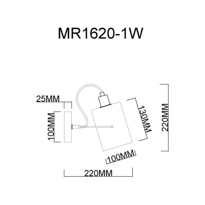Бра, светильник настенный накладной MyFar MR1620-1W  фото, kupilegko.ru