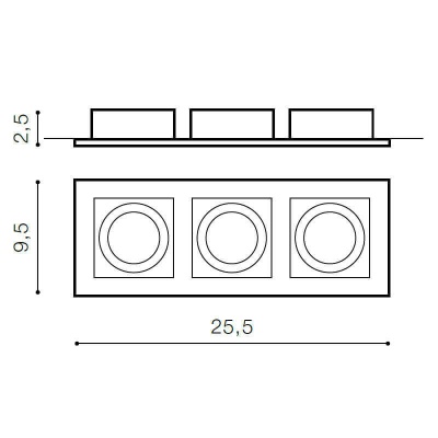 Встраиваемый светильник Azzardo Paco 3 AZ0803 (встраиваемые)  фото, kupilegko.ru