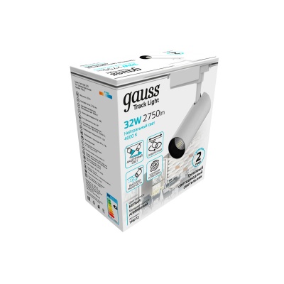 Трековый светодиодный светильник Gauss Track Light Led TR072  фото, kupilegko.ru