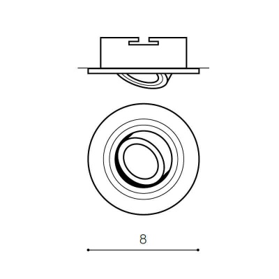 Встраиваемый светильник Azzardo Caro R AZ2431 (встраиваемые)  фото, kupilegko.ru