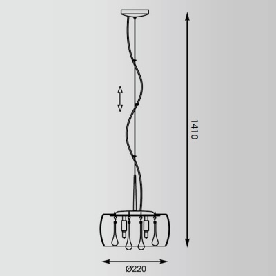Подвесной светильник Zumaline Rain P0076-01D-F4K9  фото, kupilegko.ru