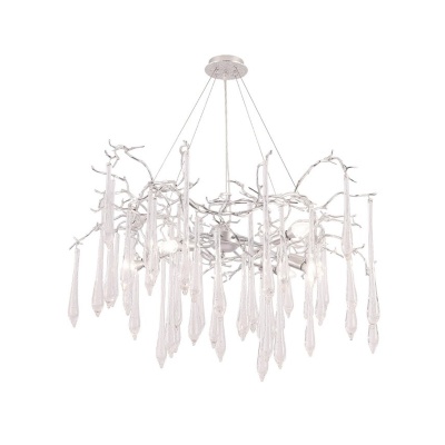 Подвесная люстра Crystal Lux REINA SP8 D1000 SILVER PATINA  фото, kupilegko.ru