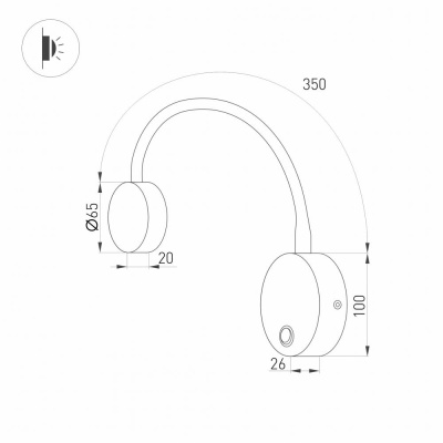 Бра, светодиодный светильник настенный накладной Arlight 031395  фото, kupilegko.ru