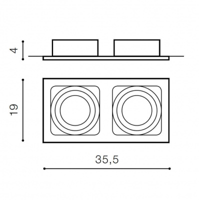 Встраиваемый светильник Azzardo Sisto 2 AZ0794 (встраиваемые)  фото, kupilegko.ru