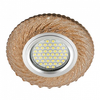 Встраиваемый светильник Fametto Luciole DLS-L137 Gu5.3 Glassy/Tea  фото, kupilegko.ru