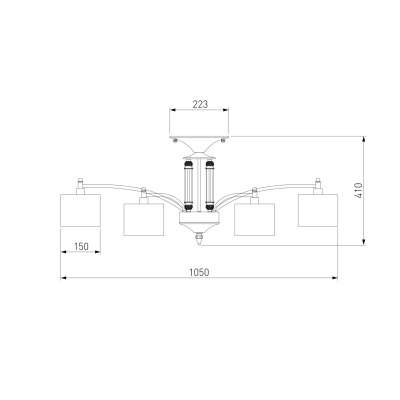 Подвесная люстра Eurosvet 60080/12 сатин-никель  фото, kupilegko.ru