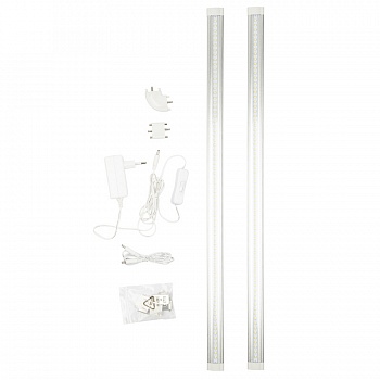 Мебельный светодиодный светильник Uniel ULM-F45-2X6W/4500K IP20 Silver UL-00008280 (+мебельные)  фото, kupilegko.ru