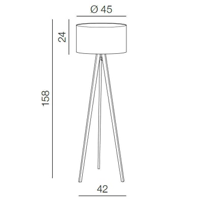 Торшер Azzardo Tripod Wood AZ3013  фото, kupilegko.ru