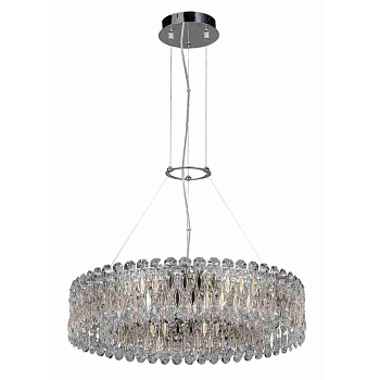 Подвесной светильник Crystal Lux Lirica SP10 D610 Chrome/Gold-Transparent  фото, kupilegko.ru