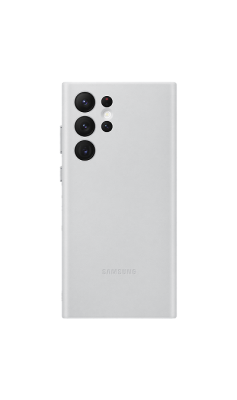 Чехол-крышка Samsung EF-VS908LJEGRU для Galaxy S22 Ultra, кожа, серый  фото, kupilegko.ru