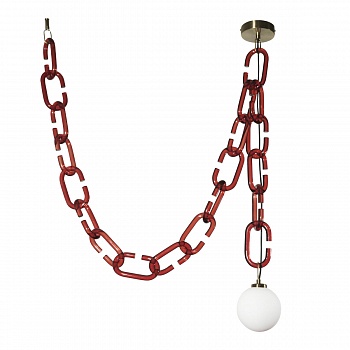 Подвесной светильник Loft IT Chain 10128C Red  фото, kupilegko.ru