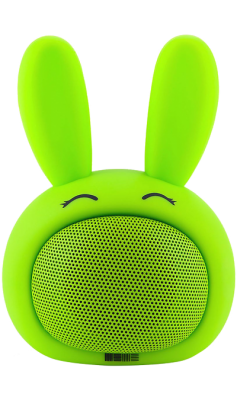Колонка портативная  InterStep Funny Bunny, зеленая  фото, kupilegko.ru