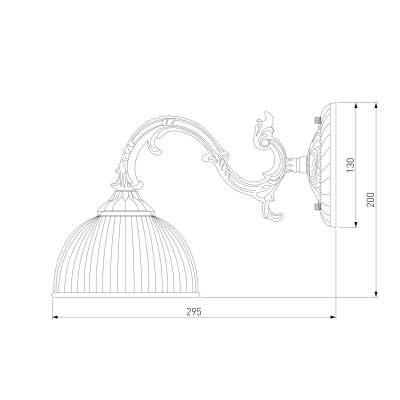 Бра, светильник настенный накладной Eurosvet 60106/1 античная бронза  фото, kupilegko.ru