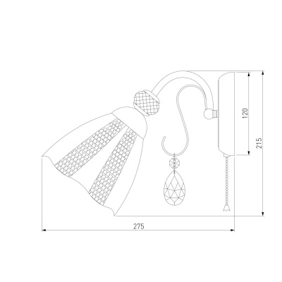 Бра, светильник настенный накладной Eurosvet 30155/1 античная бронза  фото, kupilegko.ru