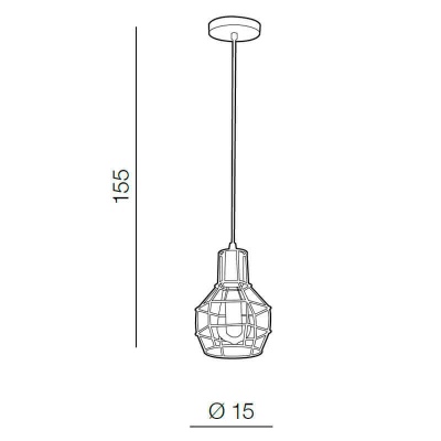Подвесной светильник Azzardo Carron 1 AZ1659  фото, kupilegko.ru