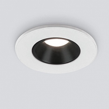 Встраиваемый светодиодный светильник Elektrostandard 25025/Led 3W 4200K WH/BK белый/черный 4690389177316 (встраиваемые)  фото, kupilegko.ru