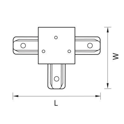 Коннектор T-образный Lightstar Barra 501137  фото, kupilegko.ru