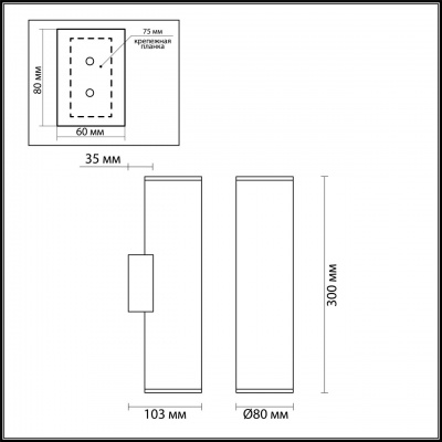 Настенный светильник Odeon Light Dario 4245/2WB  фото, kupilegko.ru