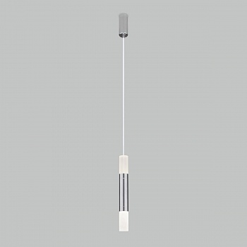 Подвесной светодиодный светильник Eurosvet Axel 50210/1 LED хром  фото, kupilegko.ru