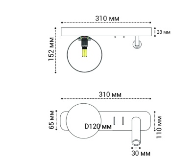Бра, светильник настенный накладной Italline IT08-8024 black 3000K  фото, kupilegko.ru