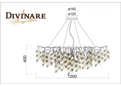Подвесная люстра Divinare Salice 3136/01 SP-13  фото, kupilegko.ru