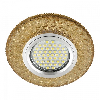 Встраиваемый светильник Fametto Luciole DLS-L144 Gu5.3 Glassy/Gold  фото, kupilegko.ru