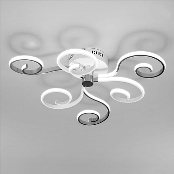 Потолочный светодиодный светильник Eurosvet Friori 90149/3 белый/хром  фото, kupilegko.ru