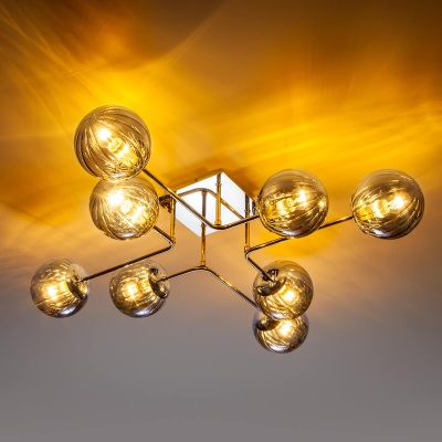 Потолочный светильник Eurosvet 30140/8 хром  фото, kupilegko.ru