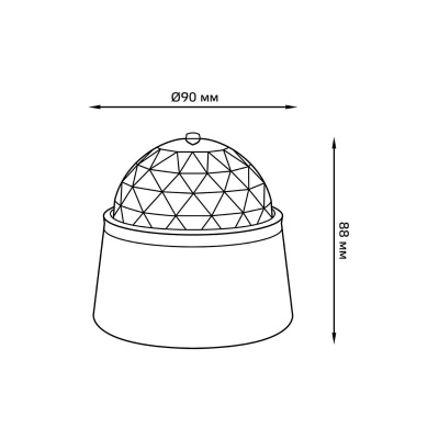 Настольный светильник Gauss с фиксированной проекцией диско DIY0021  фото, kupilegko.ru