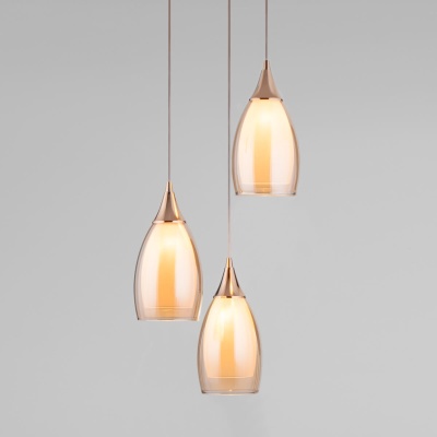 Подвесной светильник Eurosvet 50085/3 золото  фото, kupilegko.ru