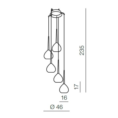Подвесной светильник Azzardo Aga 5 AZ1072  фото, kupilegko.ru