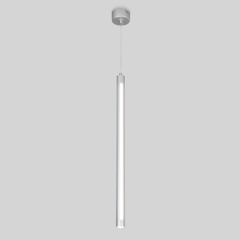 Подвесной светодиодный светильник Eurosvet Strong 50189/1 LED серебро  фото, kupilegko.ru