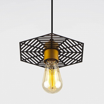 Подвесной светильник Eurosvet 50167/1 бронза/черный  фото, kupilegko.ru