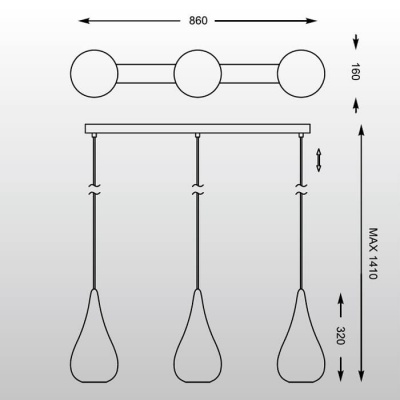 Подвесной светильник Zumaline Naomi P1305-03S-B5AB  фото, kupilegko.ru