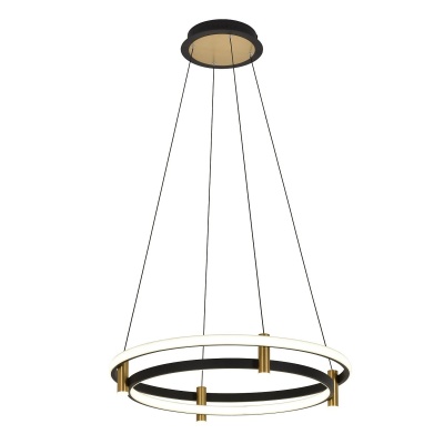Подвесная светодиодная люстра Gerhort G91053/2+4BK+GD  фото, kupilegko.ru