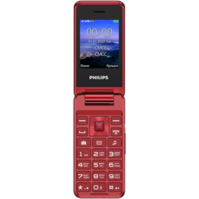 Мобильный телефон кнопочный Philips Xenium E2601 Красный  фото, kupilegko.ru