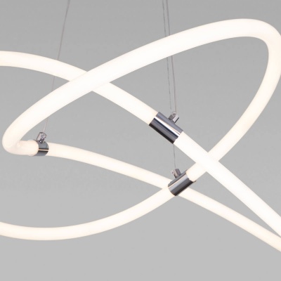 Подвесной светодиодный светильник Eurosvet Smart Warta 90234/1 хром  фото, kupilegko.ru