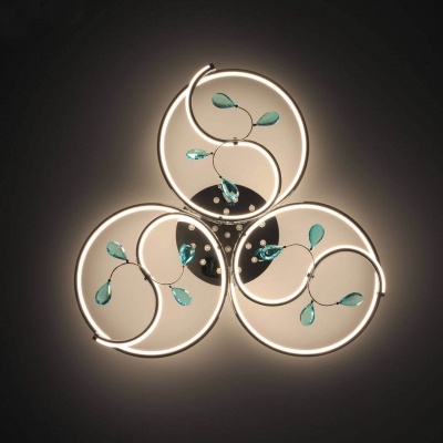 Потолочный светодиодный светильник Eurosvet 90131/3 хром  фото, kupilegko.ru