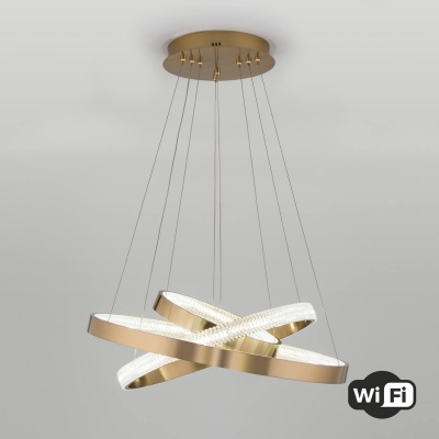 Подвесной светодиодный светильник Eurosvet Smart Posh 90276/3 медный  фото, kupilegko.ru