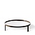 Tao Aged Matte Steel / Clear Glass Стол кофейный ? 120 см Doimo  фото, kupilegko.ru